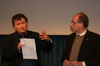 Il direttore del Festival Rodrigo Diaz e Gianni Torrenti, Assessore alla Cultura della Regione Friuli Venezia Giulia